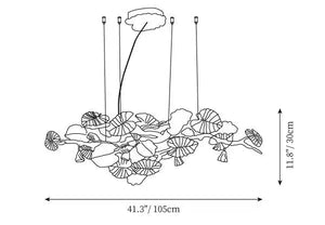 Gold Leaf Chandelier - view 9
