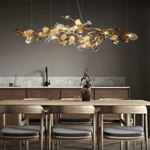 Gold Leaf Chandelier - view 4