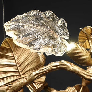 Gold Leaf Chandelier - view 6