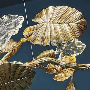 Gold Leaf Chandelier - view 8