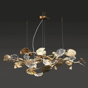 Gold Leaf Chandelier - view 2