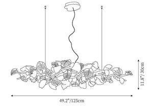 Gold Leaf Chandelier - view 10