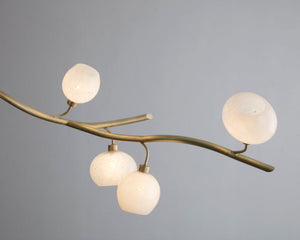 Modern Linear Brass Branches Chandelier for Dining Room - view 3
