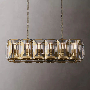 Aubrey Crystal Rectangular Chandelier 42" - view 2