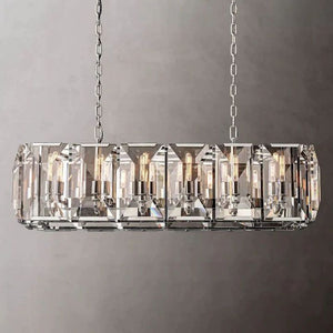 Aubrey Crystal Rectangular Chandelier 42" - view 3