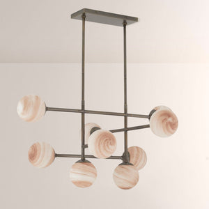 Harris Linear Glass Chandelier - view 8