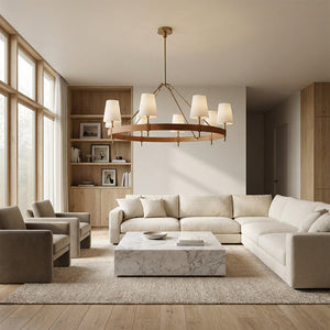 Haven Round Brass Chandelier - view 9
