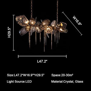 Modern Wine Glass Shape Chandelier Italian Light Luxury Light Fixture for Dining Room/Living Room - view 45