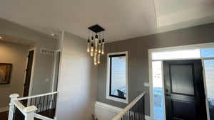 Modern Light Luxury Round/Rectangle Ceiling Pendant Light in Black Finish for Kitchen Island/ Staircase/Living Room - view 10