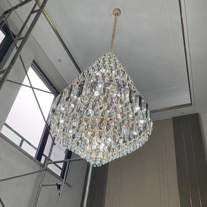 Staircase/Foyer Chandelier With High Clarity Crystals Luxury Ceiling Light - view 10