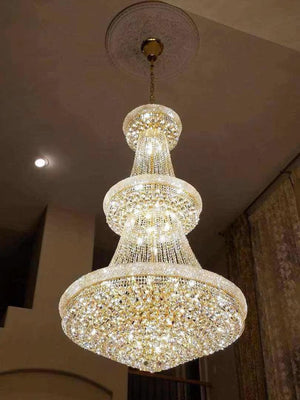 Luxury French Empire Chandelier for Villa Hall Ceiling Three-layers Crystal Light for Hotel Lobby - view 17