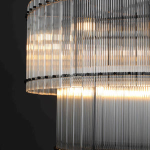 Sienna Marcus 2-Tier Glass Round Chandelier 48", steel two-tier - view 5