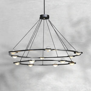 Eclatamt Two-Tier Round Chandelier 48" 60"