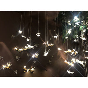 Bird Song Branching Linear Teardrop Chandelier - view 2
