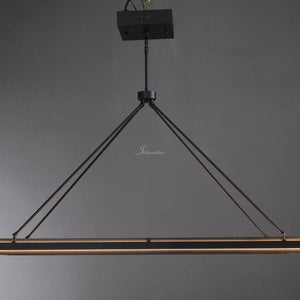 Peron Rectangular Chandelier 48" 62“, in black - view 6