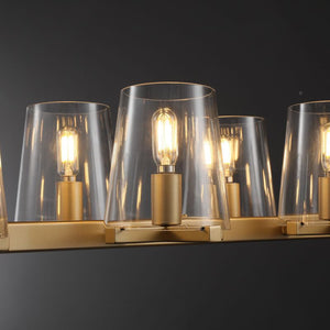 Prism Glass Linear Chandelier 49"60" - view 10