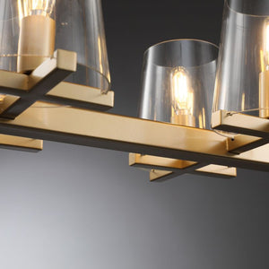 Prism Glass Linear Chandelier 49"60" - view 11