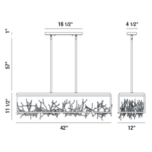 Aerie 8-Light 42" Linear Chandelier - view 4