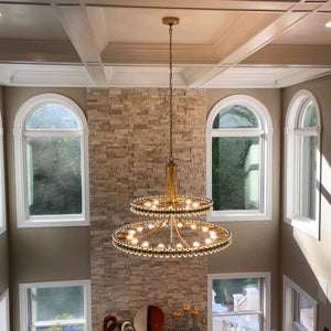 Modern 2/3 Ring Glass Ball Chandelier for Low-ceiling - view 12