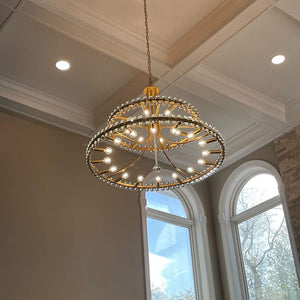 Modern 2/3 Ring Glass Ball Chandelier for Low-ceiling - view 3