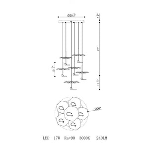 Lagatto Round Chandelier 6-Light - view 3