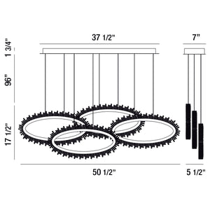 Scoppia Integrated LED Multi Drop Chandelier - view 5