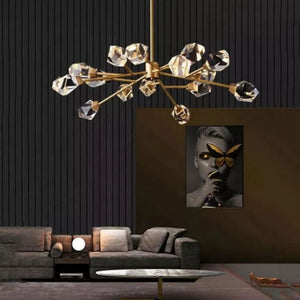 Isaro Faceted Oval Chandelier For Living Room - view 6