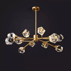 Isaro Faceted Oval Chandelier For Living Room - view 2