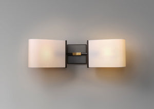 Dessay Double Sconce, solid brass wall sconce - view 2