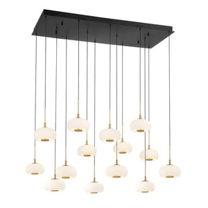 Lanterns 14 Light Rectangular LED Chanderlier, chandelier - view 2