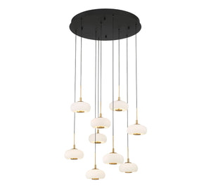 Lanterns 9 Light Round LED Chandelier