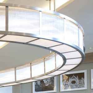 Large round ring chandelier, steel - view 3