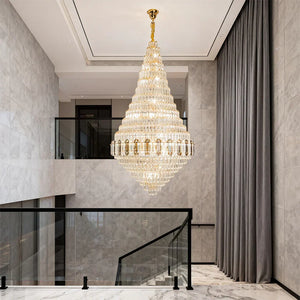 Large Gold Chandelier Luxury Art Glass - view 3