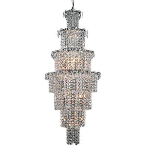 Large Multi-piece Crystal Chandelier Stylish Ceiling Light Fixture For Foyer Living Room Staircase