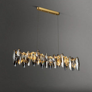 Luxirious Crystal Linear Chandelier L47"