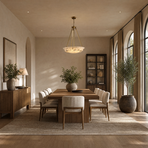 Lithmora Modern Brass Alabaster Pendant Light