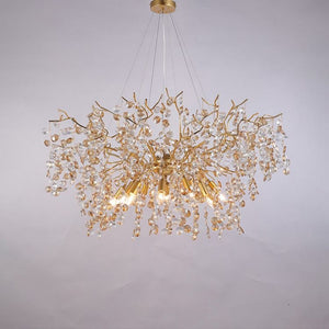 Art Deco Modern Gold Chandelier Light Fixture - view 2