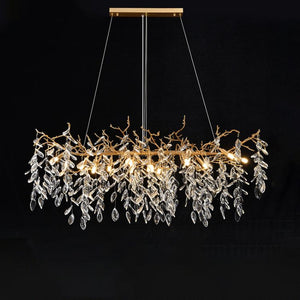 Lumanna Linear Gold Chandeliers Tree Branch Kitchen, Gold Chandelier - view 2