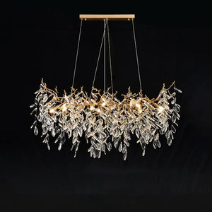 Lumanna Linear Gold Chandeliers Tree Branch Kitchen, Gold Chandelier - view 3