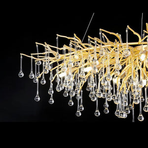 Aqua Modern Tree Branch Crystal Chandelier 47.5" L - view 7