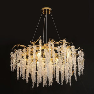 Modern Snowflake Crystal Branch Chandelier