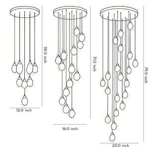 Luxury Staircase Chandelier Modern Spiral Crystal High Ceiling Light - view 11