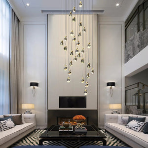 Luxury Staircase Chandelier Modern Spiral Crystal High Ceiling Light - view 13
