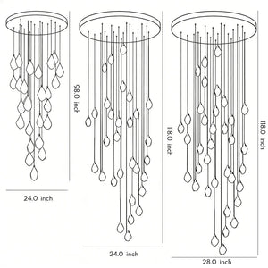 Luxury Staircase Chandelier Modern Spiral Crystal High Ceiling Light - view 19