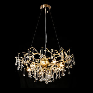 Dawn Livio Teardrop Branching Brass Round Chandelier - view 7