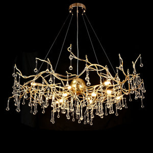 Dawn Livio Teardrop Branching Brass Round Chandelier - view 10