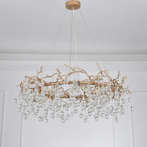 Modern Round Small Water Drop Branch Chandelier - view 5