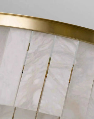 Modern Alabaster Tiered Chandelier