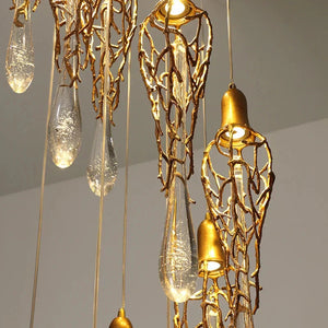 Stairwell Branch Strata Crystal Spiral Chandelier - view 7