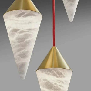 Modern Alabaster Cone Cluster Chandelier - view 2